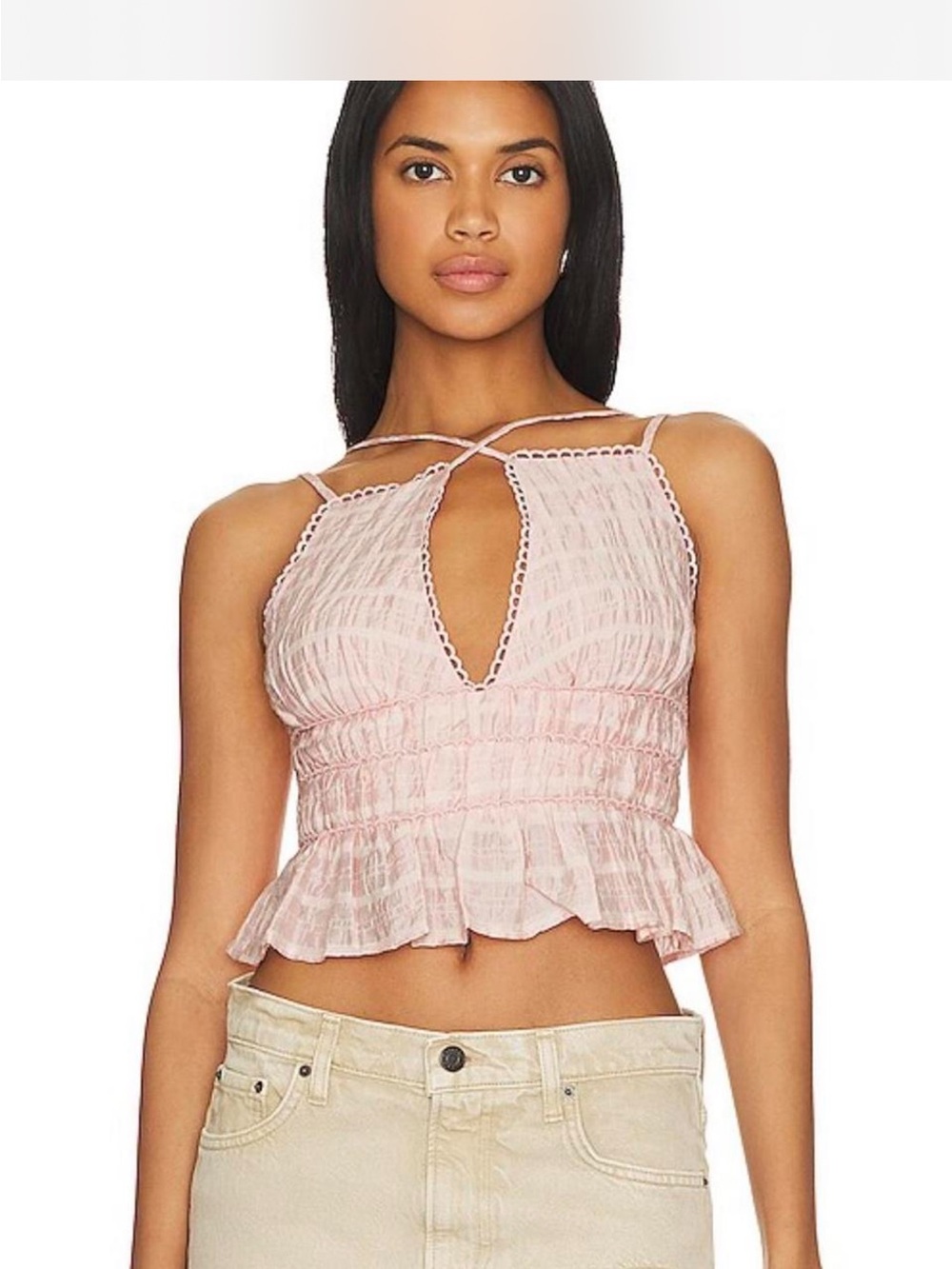 Tularosa Julianna Top in Blush Pink Stripe Size M